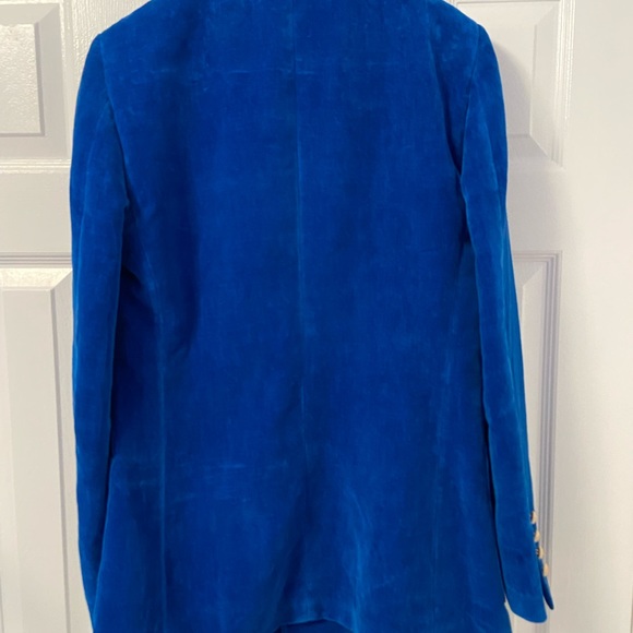 Gucci double breasted blue velvet blazer - Picture 6 of 11